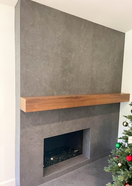 Modern-fireplace-with-wood-mantel